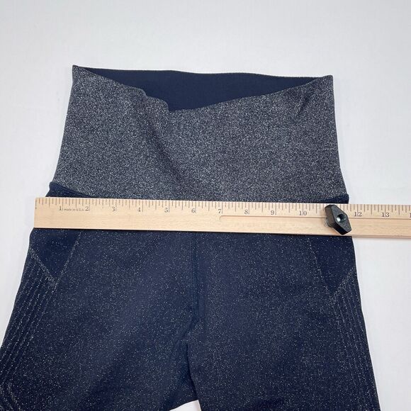 Athleta Twilight 2.0 Tight XS Navy‎ Blue Metallic High Rise Lifestyle Athleisure - Picture 6 of 8